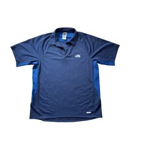 THE NORTH FACE Performance short sleeve, collared shirt, size Men's Med; Blue